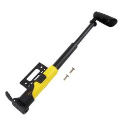 Насос мини на картоне 30x210,высокопрочный пластик, телескопический, крепл.на раму, авто ниппель - фото