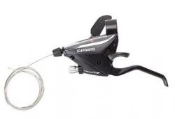 Шифтеры с тормозной ручкой Shimano Tourney EF65, лев, 3ск - фото