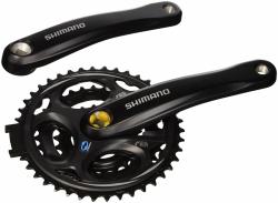 Система Shimano Altus M311, 175мм, 48/38/28T, черный - фото
