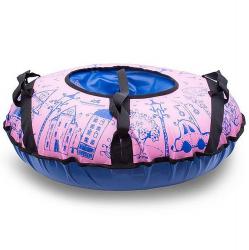 Тюбинг 73см ТЕНТ ГОРОД (розовый) - фото