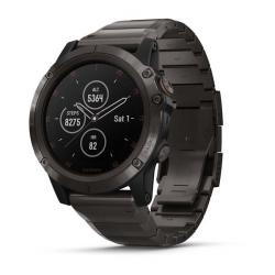 Часы GARMIN Fenix 5x Plus Sapphire (Carbon Gray Titanium/DLC Titanium Band) - фото