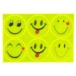 Светоотражатель STG  комлект наклеек "Смайлы". - фото