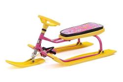Снегокат Барс 001КЦП (PetShop, розовый/желтый) - фото