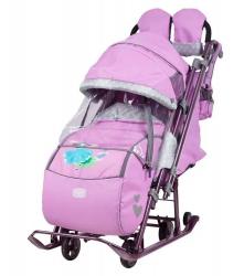 Санки-коляска "Ника Детям" НД 7-4 (лиловый) - фото