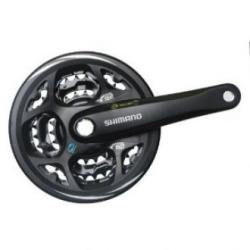 Система Shimano Altus М311, 170мм, 42/32/22Т, защ., черн. - фото