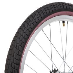 Покрышка 20" с розовой полосой - фото