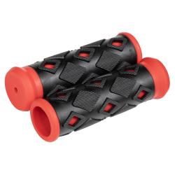 Рукоятки руля ХD-113B, 95мм, черно-красные - фото