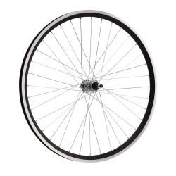 Колесо 26" заднее(без резины), двойной алюм.обод 36 отв, втулка сталь под диск.тормоз (резьбовая), - фото