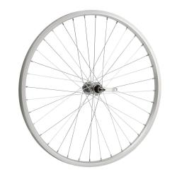 Колесо 24" переднее(без резины), одинарный алюм.обод 36 отв, втулка сталь, эксцентрик - фото