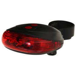 Фонарь велосипедный STG задний JY-1L, 5 диода, 4 функции + лазер 3 функции, батарея:ААА*2 (в компл. - фото