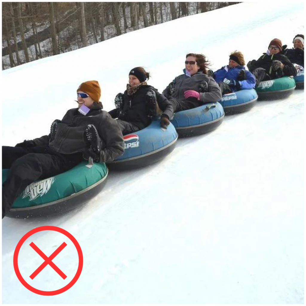 Катание на тюбинге