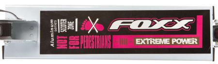 Самокат Foxx Extreme Power 100 (Самокат городской Foxx Extreme Power cталь PVC колеса100мм,ABEC-7, бело-розовый #117751)