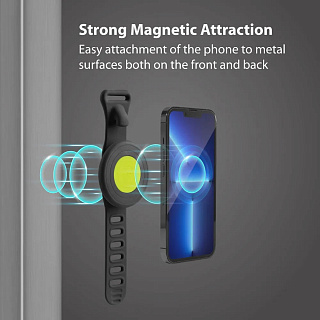 Держатель для смартфона Bone Magnetic Fitness Phone Mount, магнитный, крепление на руль, 07-230110 - фото