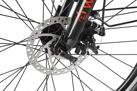 Электровелосипед Eltreco White 26" (2021) (Велогибрид Eltreco White Бело-красный-2423, 022981-2423)