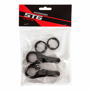 Рога на руль STG GR6250, алюминий, черный - фото