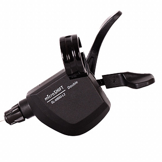 Шифтер Microshift SL-M850, левый, 2 скорости, трос 1800 мм, черный - фото