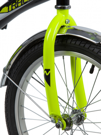 NOVATRACK ASTRA 18" (2020) (Велосипед NOVATRACK 18" ASTRA чёрный, тормоз нож, крылья и багажник хром, защита А-тип)