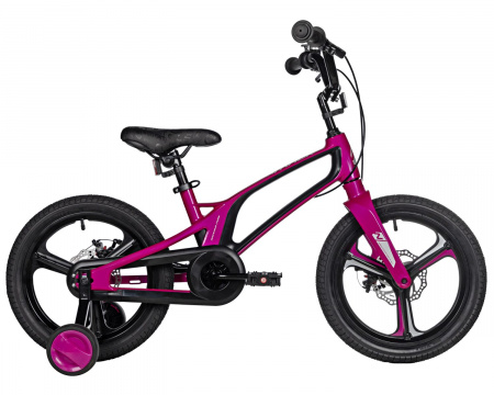 Велосипед Novatrack Flight Pro 16 (2025) (Велосипед NOVATRACK 16" FLIGHT PRO. Магний-алюм.рама, пурпурный, полная защ.цепи, Дисковый тормоз, м)