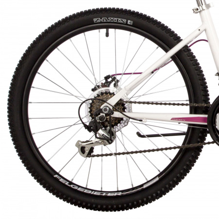 Велосипед Novatrack Jenny Pro D 24" (2023) (Велосипед NOVATRACK 24" JENNY PRO сталь 14'', белый, 18 скор. TY21/TS-38/TZ500/SG-6S, диск.торм STG)