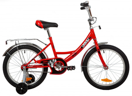 Велосипед NOVATRACK URBAN 18" (2022) (Велосипед NOVATRACK 18" URBAN красный, защита А-тип, тормоз нож., крылья и багажник хром.)