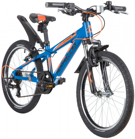 NOVATRACK EXTREME 20" (2020) (Велосипед NOVATRACK 20" EXTREME, синий, алюм., 7 скор., Shimano/MICROSHIFT V-BRAKE)