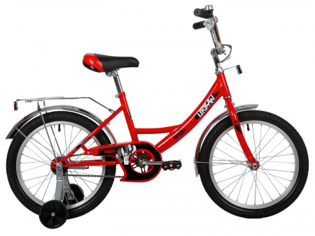 Велосипед NOVATRACK URBAN 18" (2022) (Велосипед NOVATRACK 18" URBAN красный, защита А-тип, тормоз нож., крылья и багажник хром.)