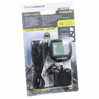 Велокомпьютер проводной 15 функций - фото