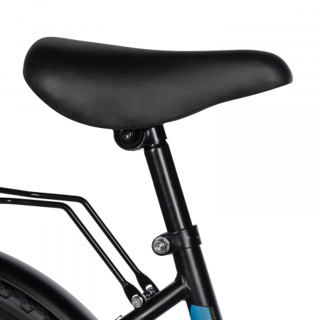 Велосипед Foxx Simple 18 (2025) (Велосипед FOXX 18" SIMPLE чёрный, сталь, тормоз нож, крылья, багажник, защита А-тип)
