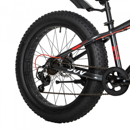 Велосипед Novatrack Suv Fatbike 24" (2022) (Велосипед NOVATRACK FATBIKE 24" SUV алюм.рама 13, графит., 7-скор, TY200/TS38, диск.торм.STG)