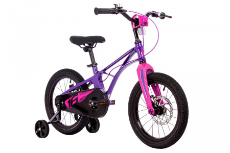 Велосипед Novatrack Blast 16" (2024) (Велосипед NOVATRACK 16" Blast. Магнезиевая рама,фиолетовый, полная защ.цепи, диск.тормоз, короткие к)