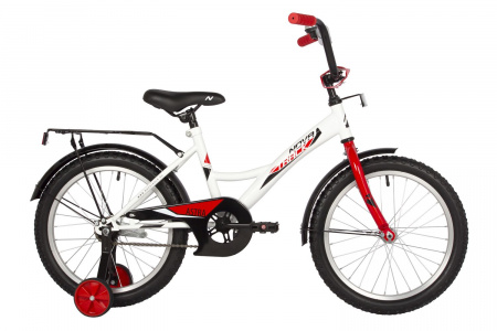 Велосипед NOVATRACK ASTRA 18" (2022) (Велосипед NOVATRACK 18" ASTRA белый, тормоз нож, крылья, багажник, защита А-тип)