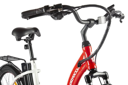 Электровелосипед Eltreco White 26" (2021) (Велогибрид Eltreco White Бело-красный-2423, 022981-2423)