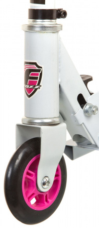 Самокат Foxx Extreme Power 100 (Самокат городской Foxx Extreme Power cталь PVC колеса100мм,ABEC-7, бело-розовый #117751)