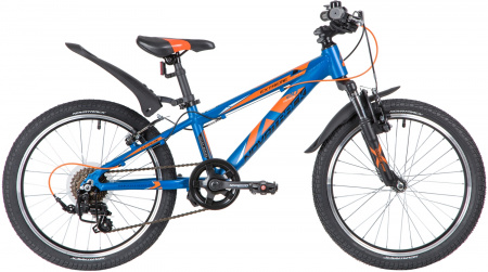 NOVATRACK EXTREME 20" (2020) (Велосипед NOVATRACK 20" EXTREME, синий, алюм., 7 скор., Shimano/MICROSHIFT V-BRAKE)