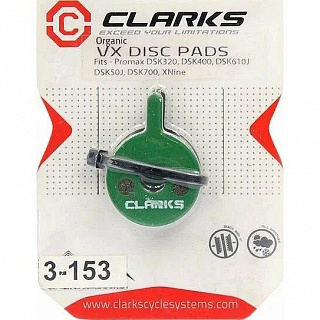 Тормозные колодки Clarks, для дисковых тормозов, VX829C, 3-153, для Promax DSK320/700/720 - фото