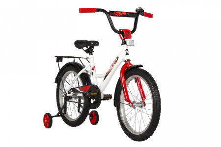 Велосипед NOVATRACK ASTRA 18" (2022) (Велосипед NOVATRACK 18" ASTRA белый, тормоз нож, крылья, багажник, защита А-тип)