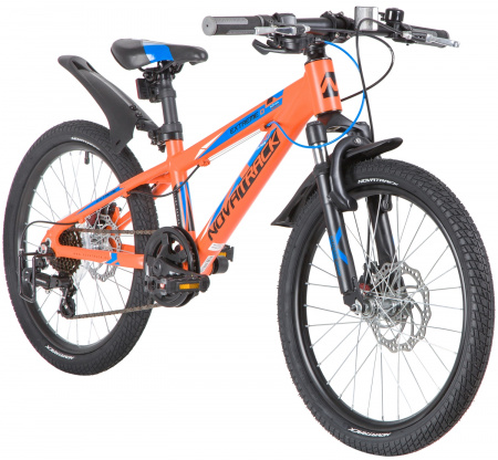 NOVATRACK EXTREME Disc 20" (2020) (Велосипед NOVATRACK 20" EXTREME, оранжевый, алюм., 7 скор., Shimano/MICROSHIFT DISC)