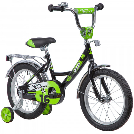 Велосипед NOVATRACK URBAN 16" (2019) (Велосипед NOVATRACK 16", URBAN, чёрный, полная защита цепи, тормоз нож., крылья и багажник хром.,)
