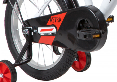 NOVATRACK ASTRA 16" (2020) (Велосипед NOVATRACK 16" ASTRA белый, тормоз нож, крылья, багажник, полная защ.цепи)