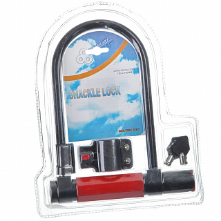 Велозамок D-образный с ключом 180 мм х 245 см - фото