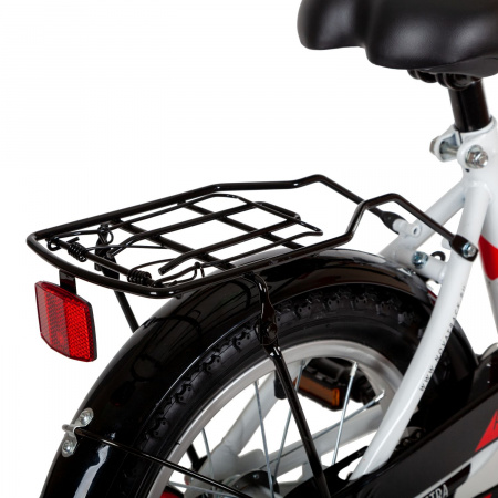 Велосипед NOVATRACK ASTRA 14" (2022) (Велосипед NOVATRACK 14" ASTRA белый, тормоз нож, крылья и багажник, полная защита цепи)