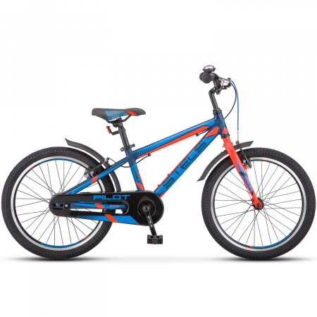 Велосипед Stels Pilot-250 Gent 20" V010 (Велосипед Stels 20" Pilot-250 Gent 11" V010 Тёмно-синий/неон-красный, LU078904)