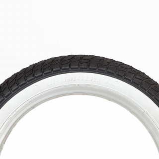 Покрышка PONELY P704 14”*2.125 с белой лентой - фото