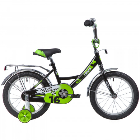 Велосипед NOVATRACK URBAN 16" (2019) (Велосипед NOVATRACK 16", URBAN, чёрный, полная защита цепи, тормоз нож., крылья и багажник хром.,)