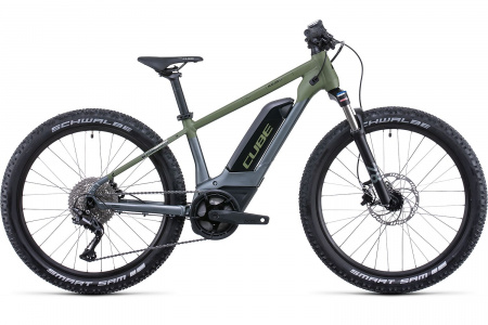 Велосипед Cube Acid 240 Hybrid Rookie SL 400 24" (2022) (Велосипед,Cube"22 Acid 240 Hybrid Rookie SL 400, зеленый/серый,24", 530060)