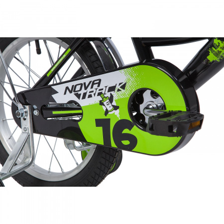 Велосипед NOVATRACK URBAN 16" (2019) (Велосипед NOVATRACK 16", URBAN, чёрный, полная защита цепи, тормоз нож., крылья и багажник хром.,)