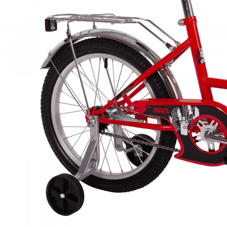 Велосипед NOVATRACK URBAN 18" (2022) (Велосипед NOVATRACK 18" URBAN красный, защита А-тип, тормоз нож., крылья и багажник хром.)