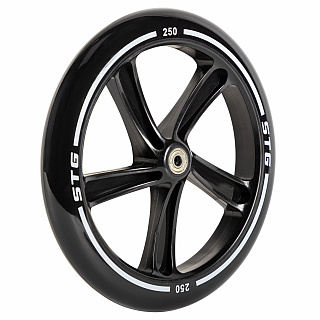 Колесо для самоката, 250х40 мм, PU, ABEC-7, черный - фото