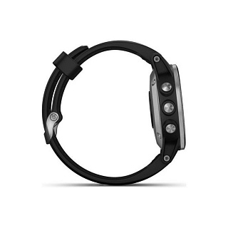Часы GARMIN Fenix 5S Plus (Silver/Black Band) - фото