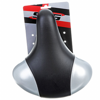 Седло STG, комфортное, черно-серое - фото